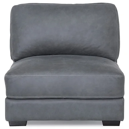 Casual Contemporary Armless Chair with Block Feet